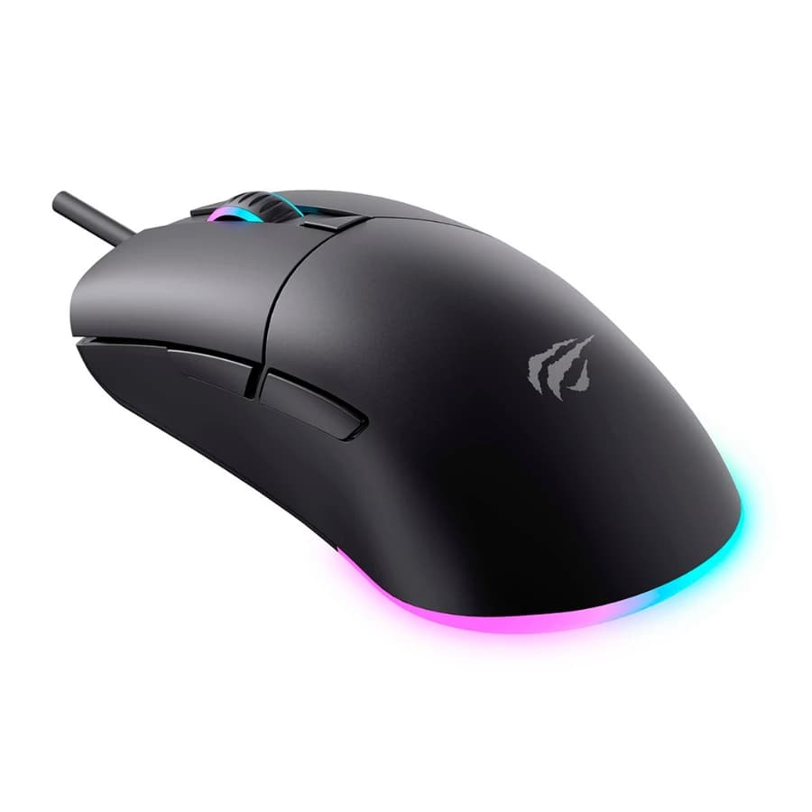 Mouse Gamer Havit MS1038 8000 DPI 7 Botões RGB Preto